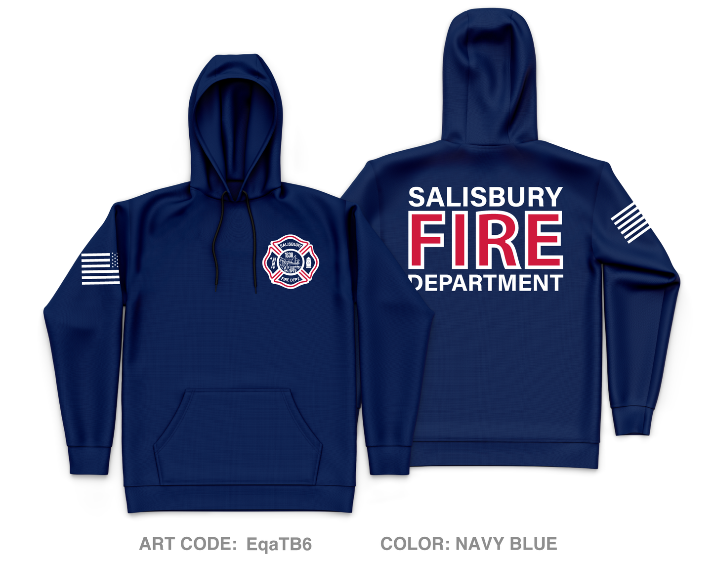 Salisbury Fire Department Core Men's Hooded Performance Sweatshirt - EqaTB6