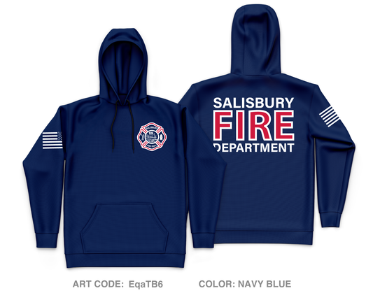 Salisbury Fire Department Core Men's Hooded Performance Sweatshirt - EqaTB6
