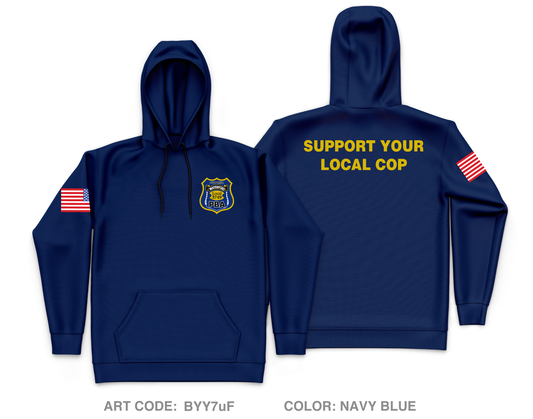 Town of Waterford Police Department Core Men's Hooded Performance Sweatshirt - BYY7uF
