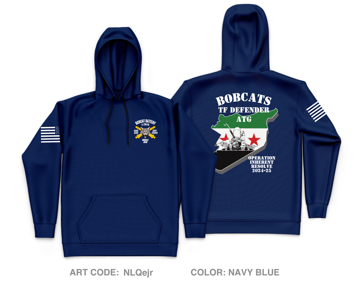 B BTRY. 2-218th FAR Core Men's Hooded Performance Sweatshirt - NLQejr