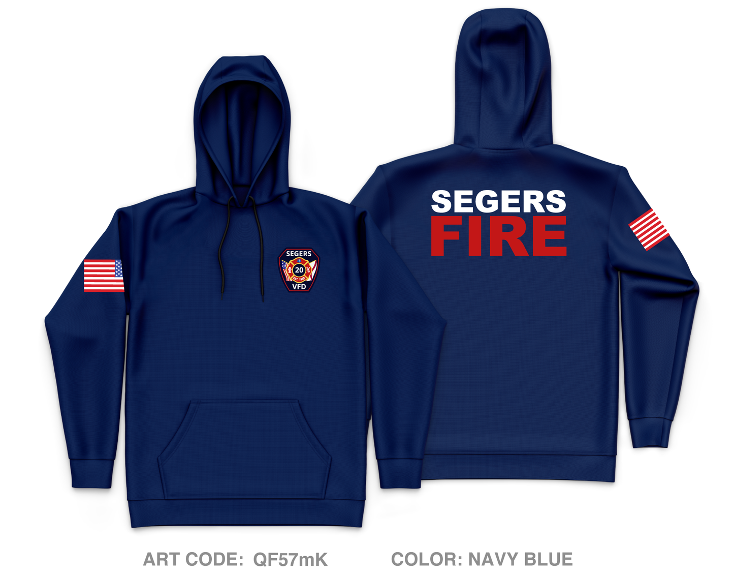 Segers Fire & Rescue Core Men's Hooded Performance Sweatshirt - QF57mK