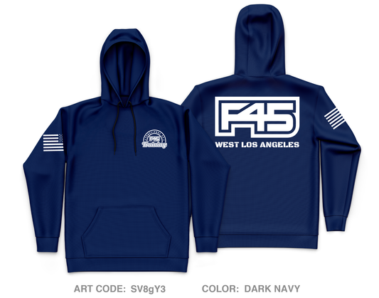 F45 Training West Los Angeles Store 1 Core Men's Hooded Performance Sweatshirt - SV8gY3
