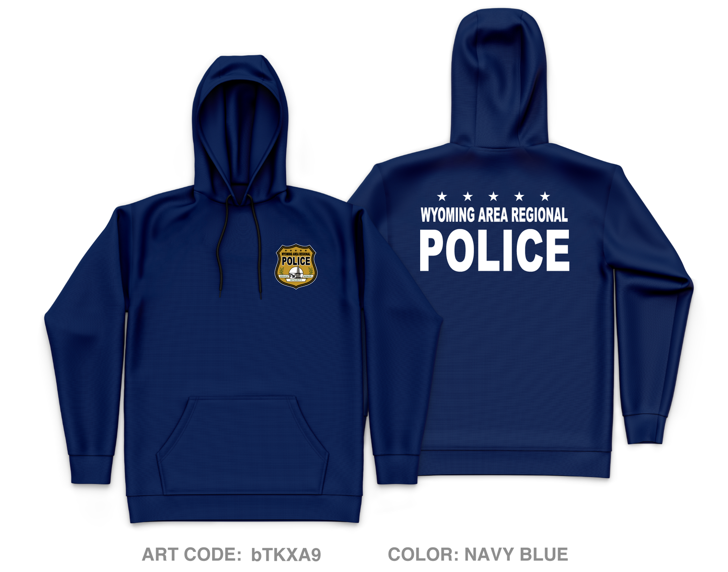 Wyoming Area Regional Police Fundraising Collection Core Men's Hooded Performance Sweatshirt - bTKXA9