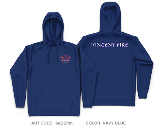 Vincent Fire Department Core Men's Hooded Performance Sweatshirt - bdGBPm