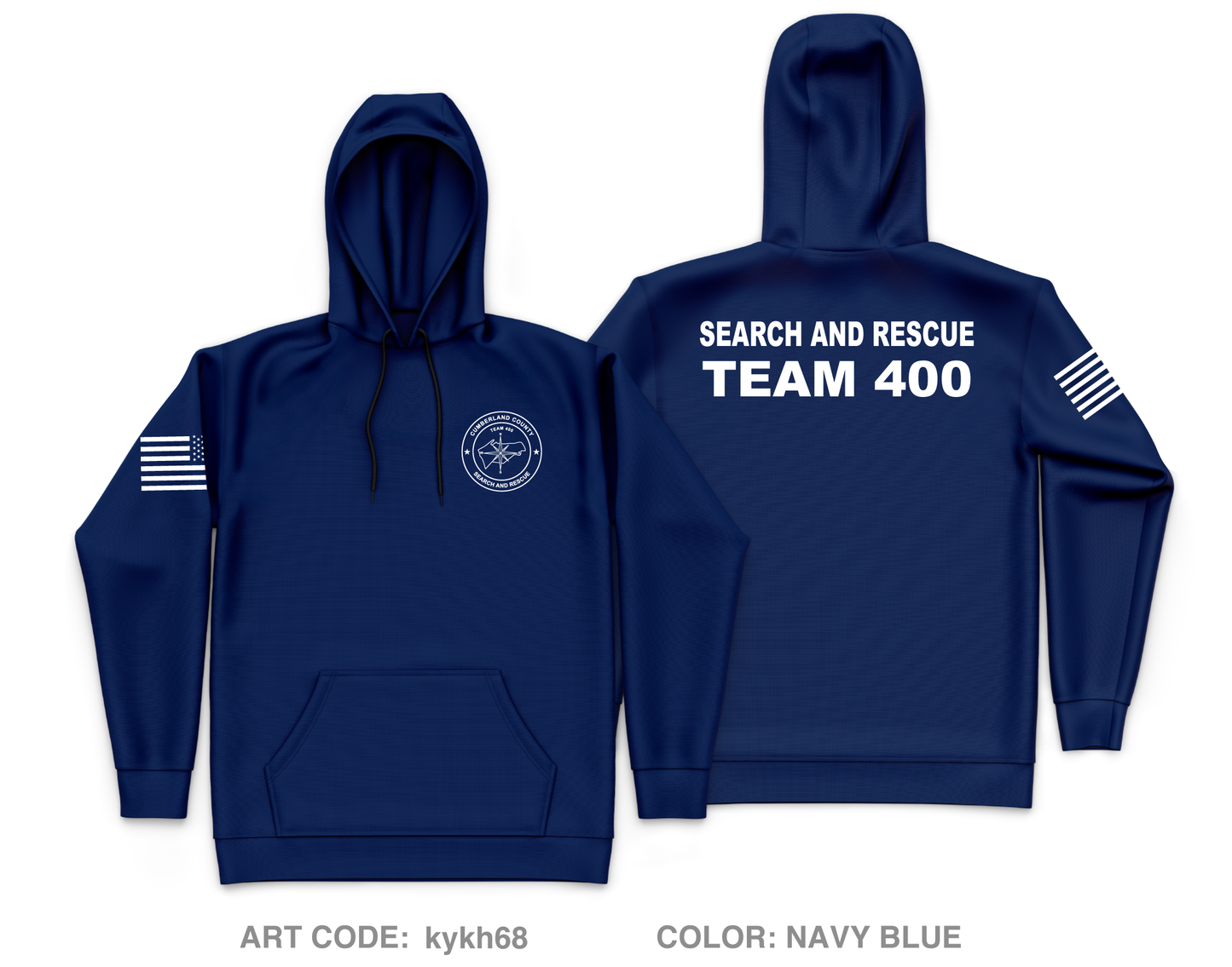 CUMBERLAND COUNTY SEARCH AND RESCUE Core Men's Hooded Performance Sweatshirt - kykh68
