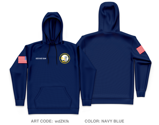 USCG Base Guam Core Men's Hooded Performance Sweatshirt - wdZKfk