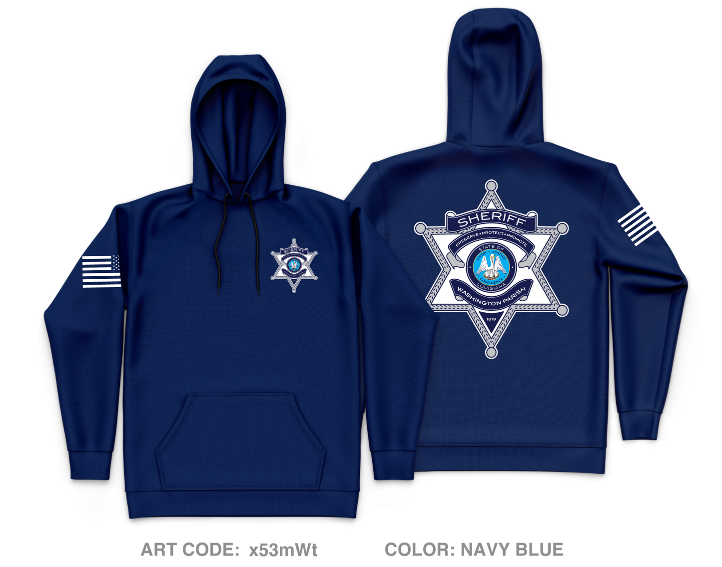 Washington Parish Sheriff’s Office Core Men's Hooded Performance Sweatshirt - x53mWt