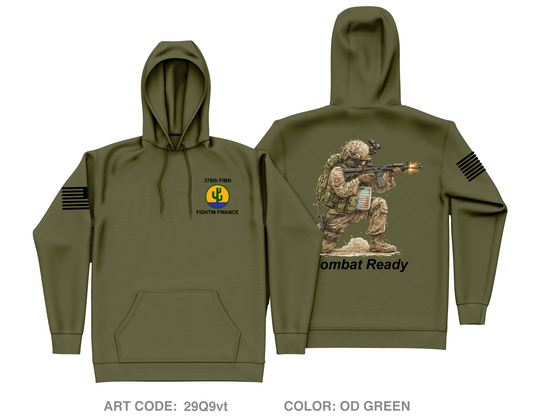 376th Finance Battalion Core Men's Hooded Performance Sweatshirt - 29Q9vt