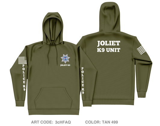 Joliet Police K9 Unit Core Men's Hooded Performance Sweatshirt - 3cHFAQ