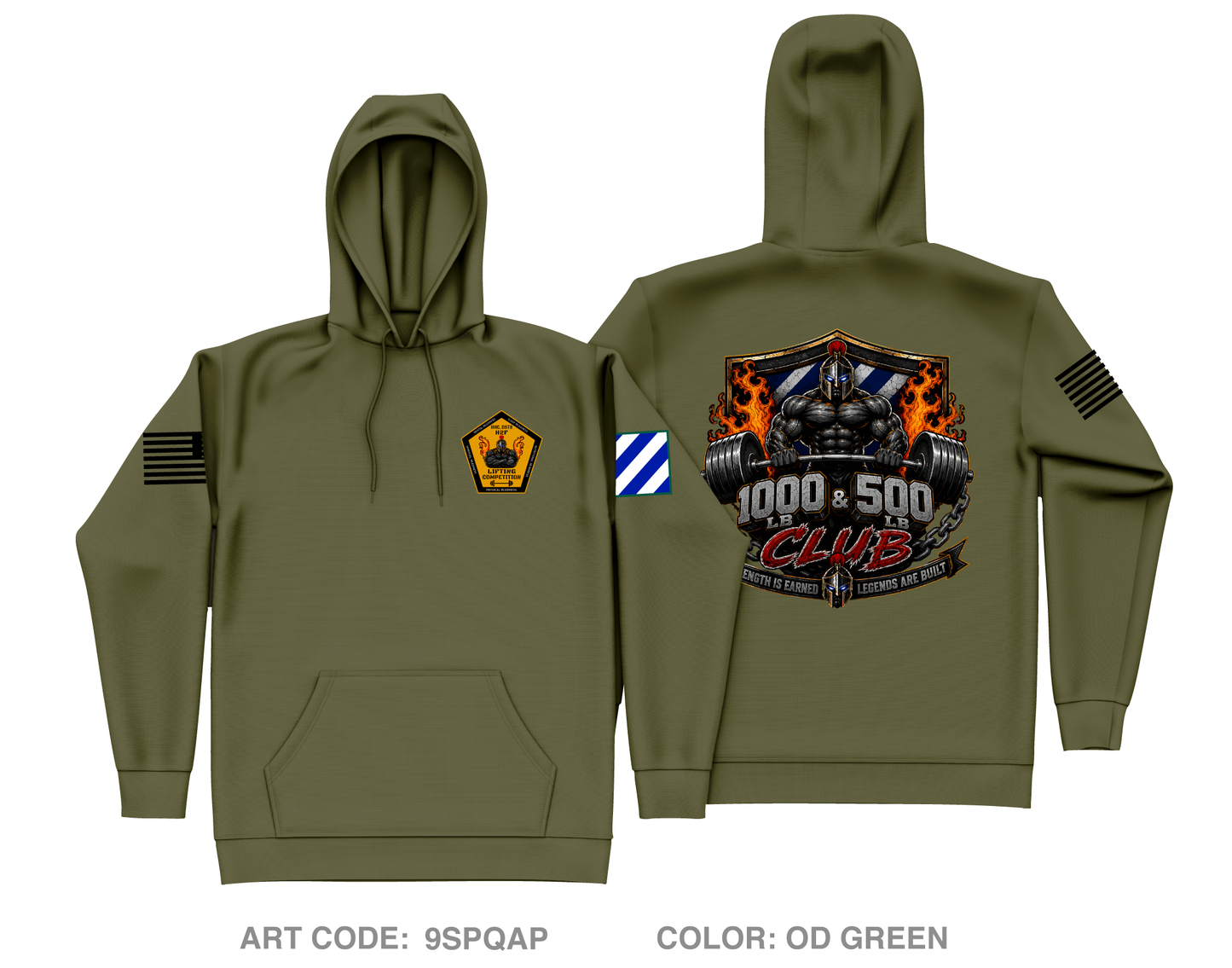 HHC, DSTB, 3DSB Core Men's Hooded Performance Sweatshirt - 9SPQAP