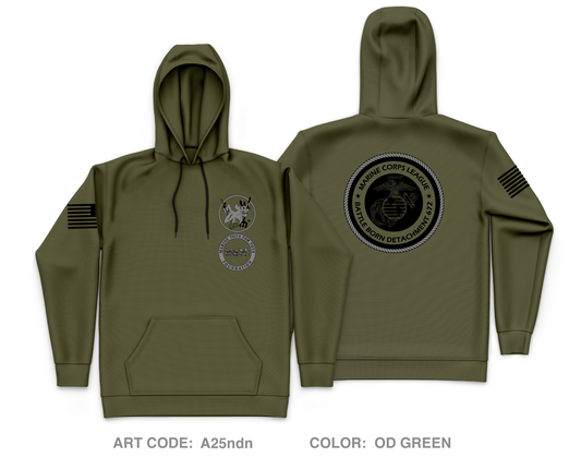 MCL672 Battle Born Marines Core Men's Hooded Performance Sweatshirt - A25ndn