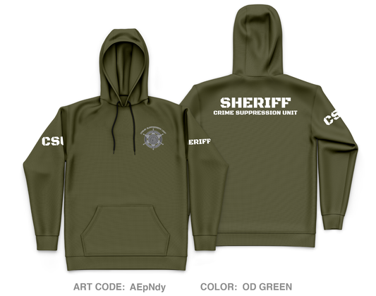 DCSO Crime Suppression Unit Store 1 Core Men's Hooded Performance Sweatshirt - AEpNdy