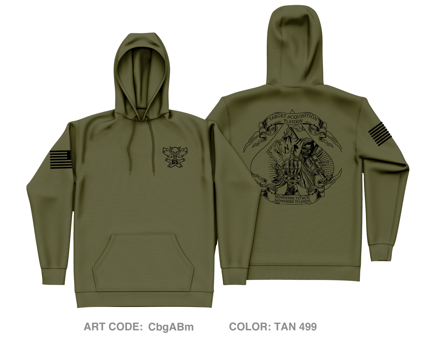 65th FAB TAP Core Men's Hooded Performance Sweatshirt - CbgABm