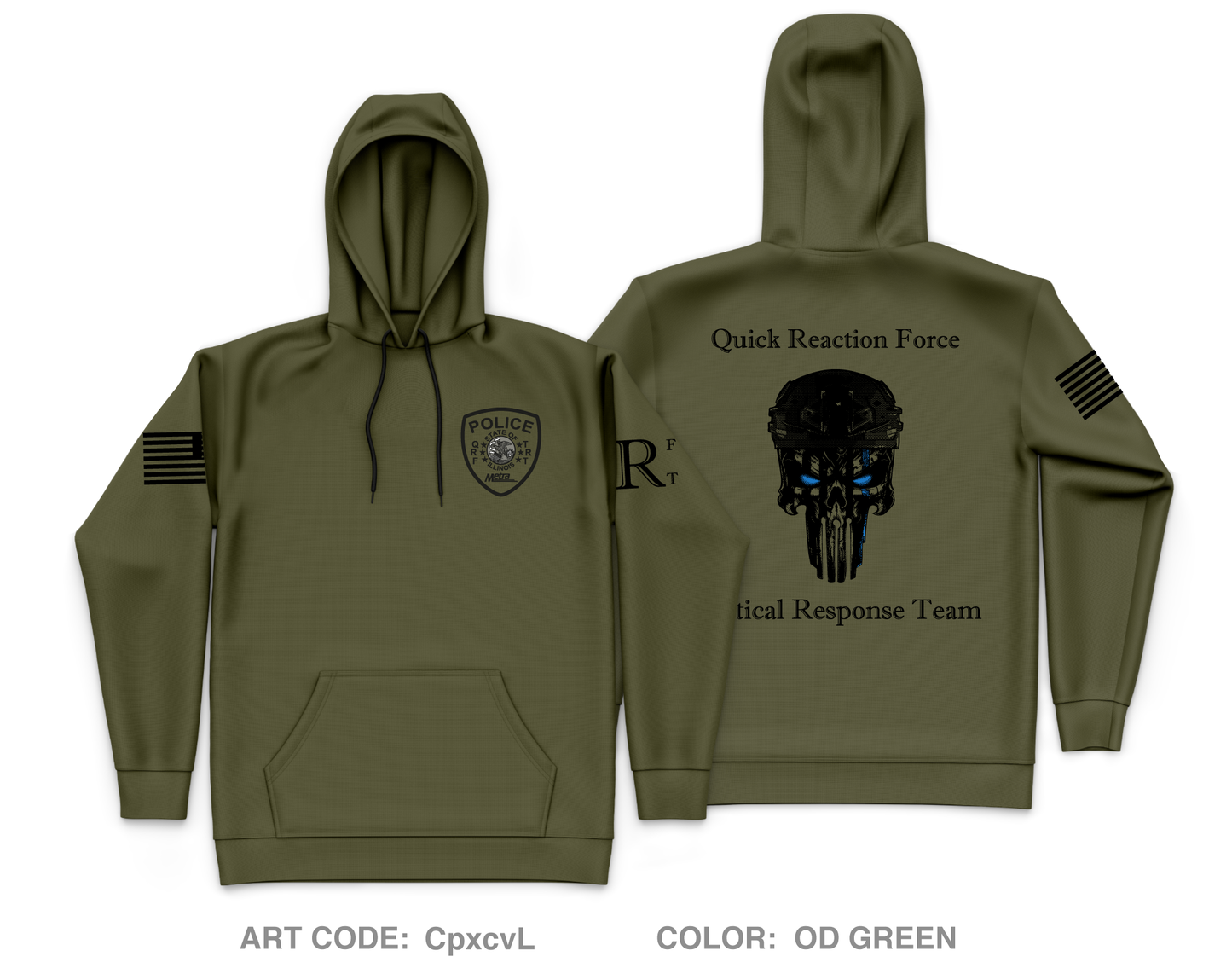 QRF / TRT Core Men's Hooded Performance Sweatshirt - CpxcvL