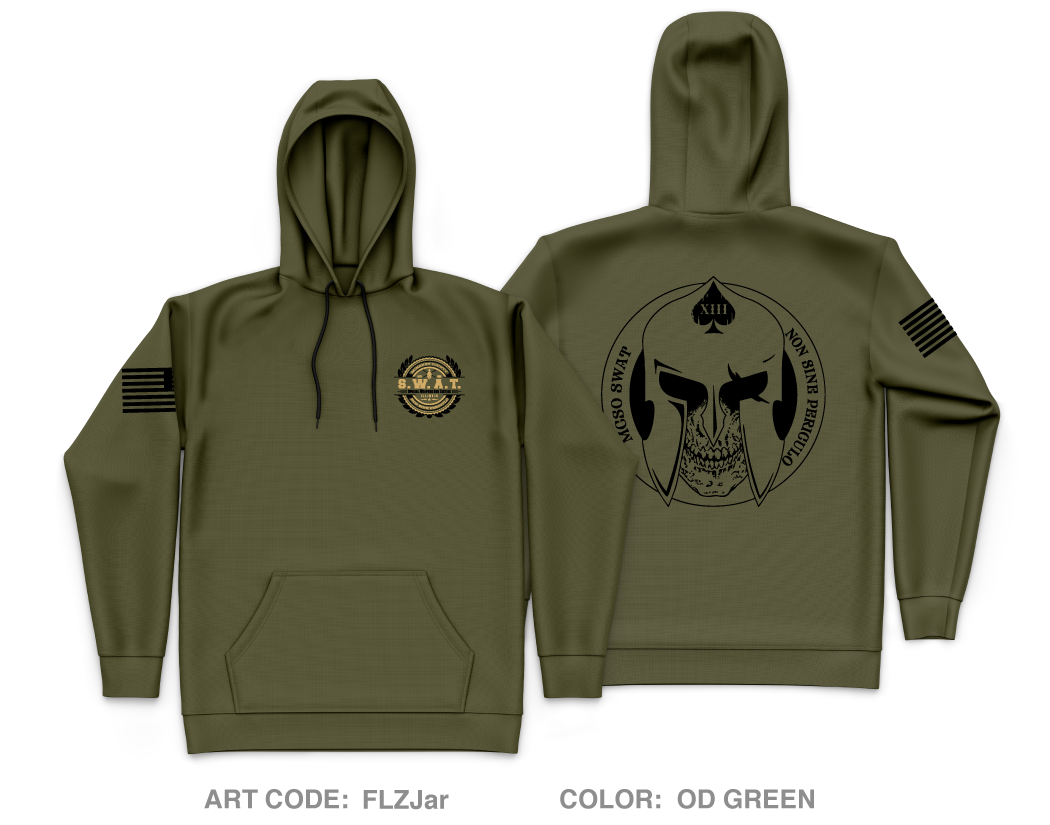 MCSO SWAT Fundraising Collection Core Men's Hooded Performance Sweatshirt - FLZJar