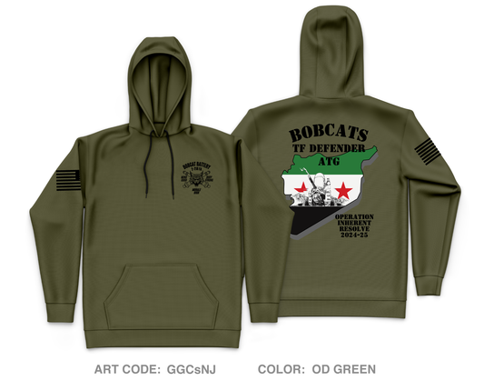 B BTRY. 2-218th FAR Core Men's Hooded Performance Sweatshirt - GGCsNJ