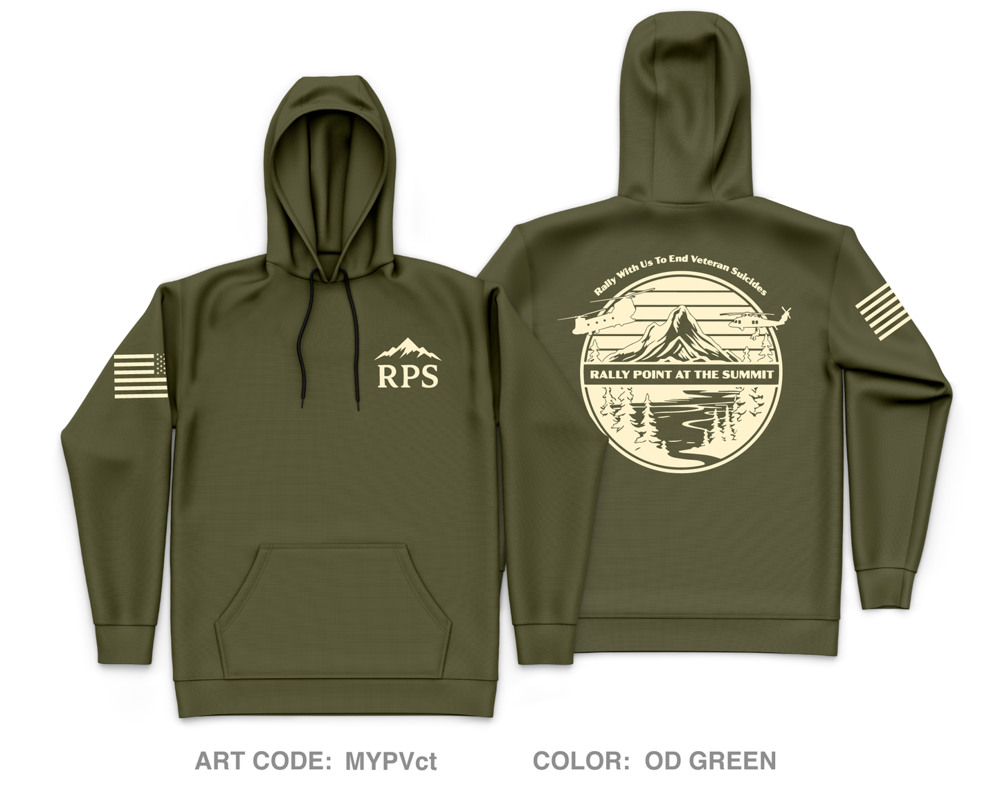 Rally Point at the Summit Fundraising Collection Core Men's Hooded Performance Sweatshirt - MYPVct