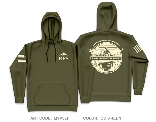 Rally Point at the Summit Fundraising Collection Core Men's Hooded Performance Sweatshirt - MYPVct