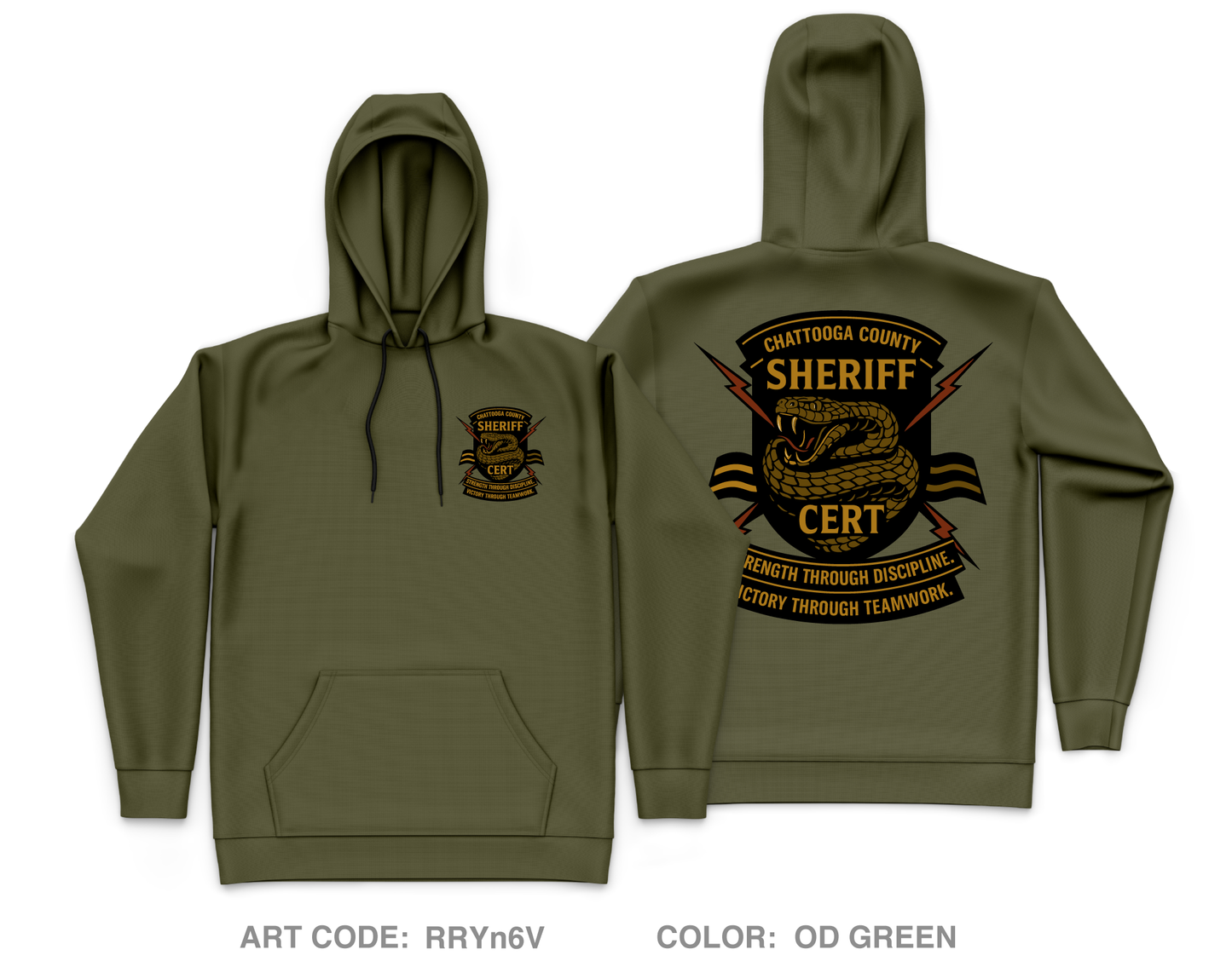 CCSO Collection Store 3 Core Men's Hooded Performance Sweatshirt - RRYn6V