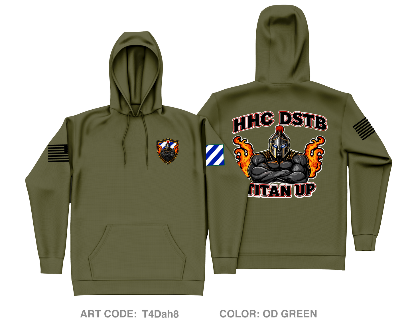 HHC, DSTB, 3DSB Core Men's Hooded Performance Sweatshirt - T4Dah8