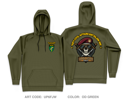 412th Civil Affairs HHC Core Men's Hooded Performance Sweatshirt - UP6FJW
