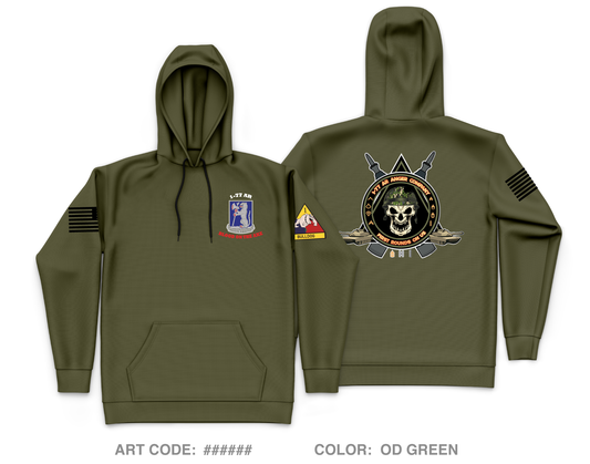 Anger Co, 1-77 AR - Unit Gear Core Men's Hooded Performance Sweatshirt - XZdDMW