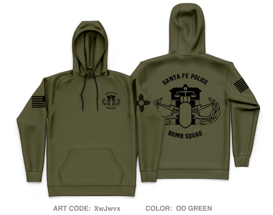 Santa Fe Police Department Core Men's Hooded Performance Sweatshirt - XwJwvx