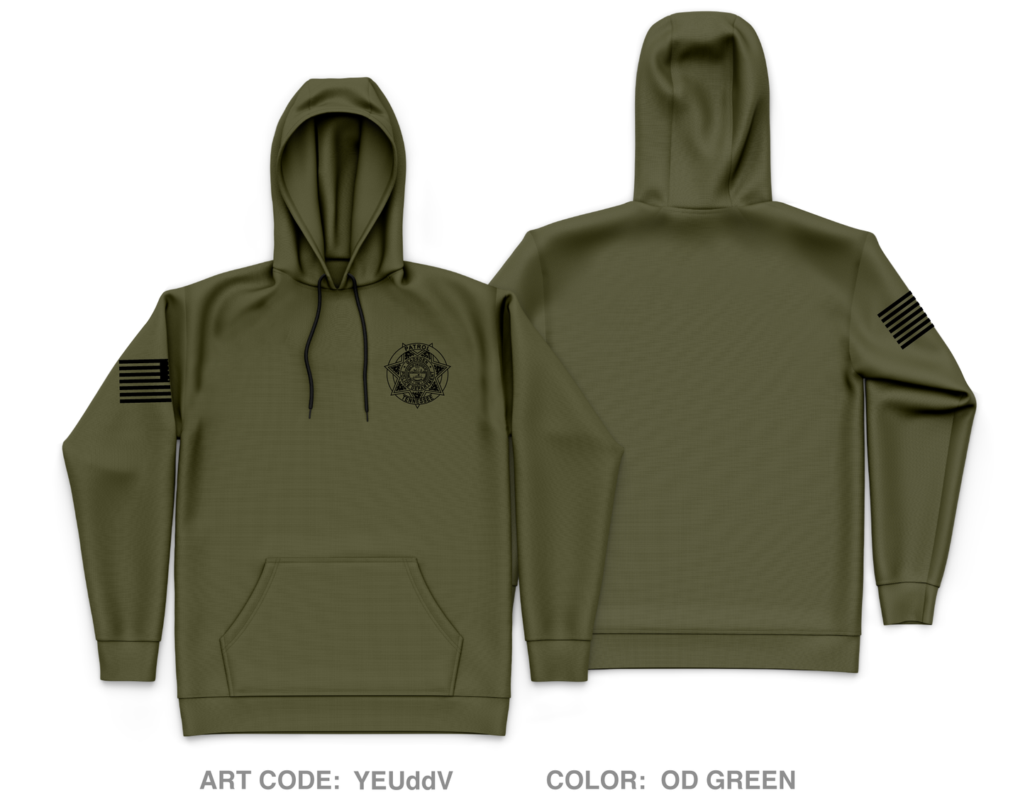 Gadsden Police Core Men's Hooded Performance Sweatshirt - YEUddV