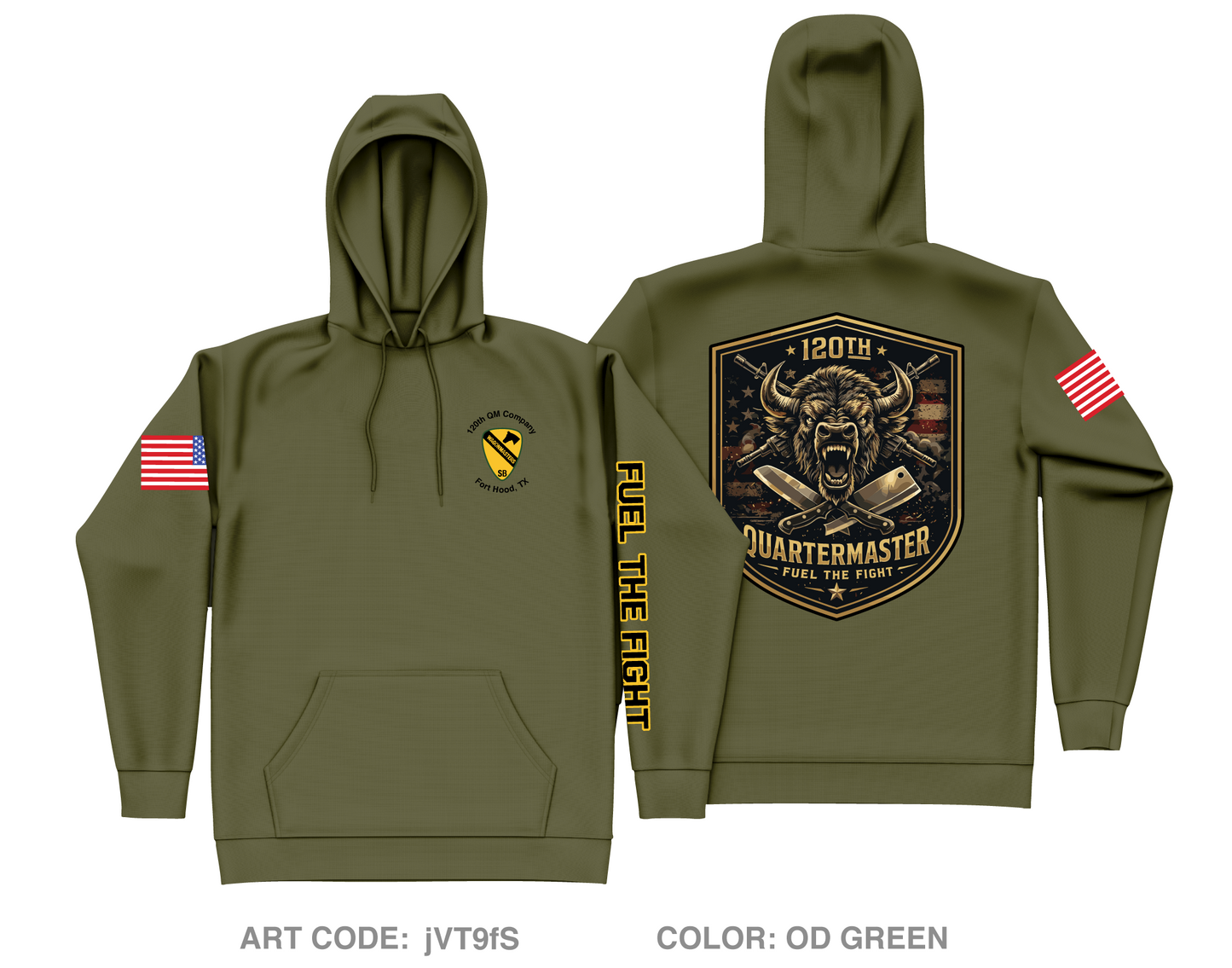 JCCoE, 266th QM BN, 23rd QM BDE Core Men's Hooded Performance Sweatshirt - jVT9fS