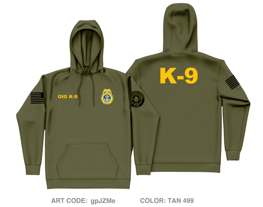 CDOC-OIG K-9 Unit Core Men's Hooded Performance Sweatshirt - gpJZMe
