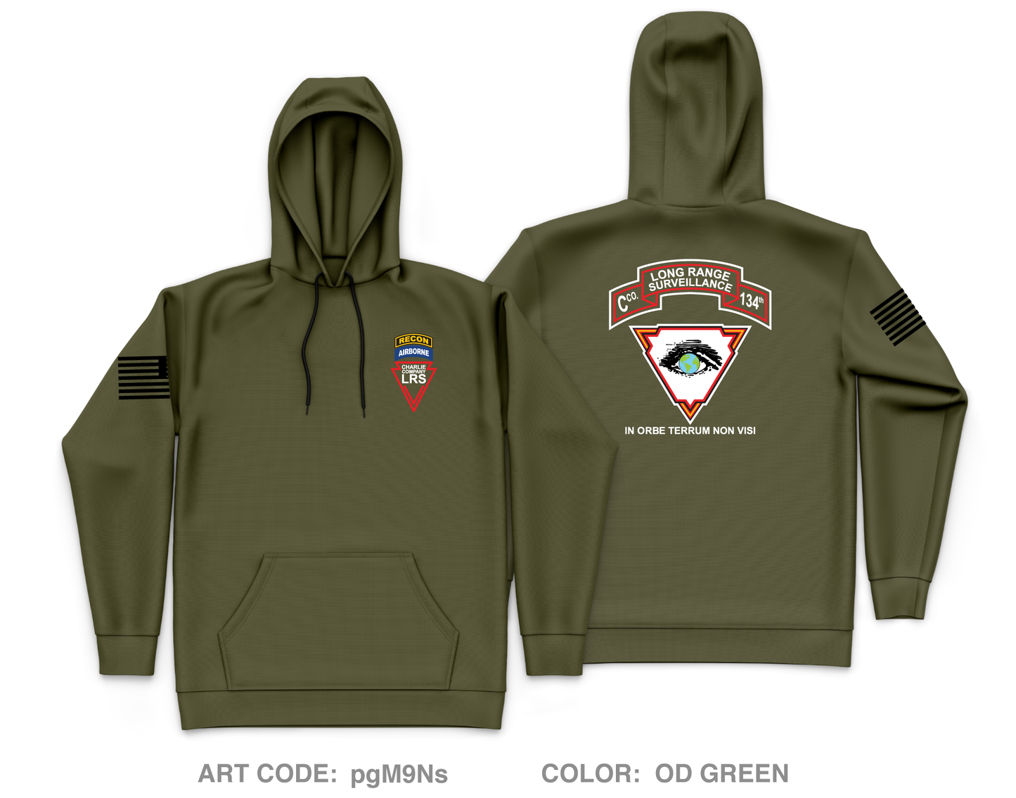 Cco (ABN~LRS) 1-134 INF BN Store 1 Core Men's Hooded Performance Sweatshirt - pgM9Ns