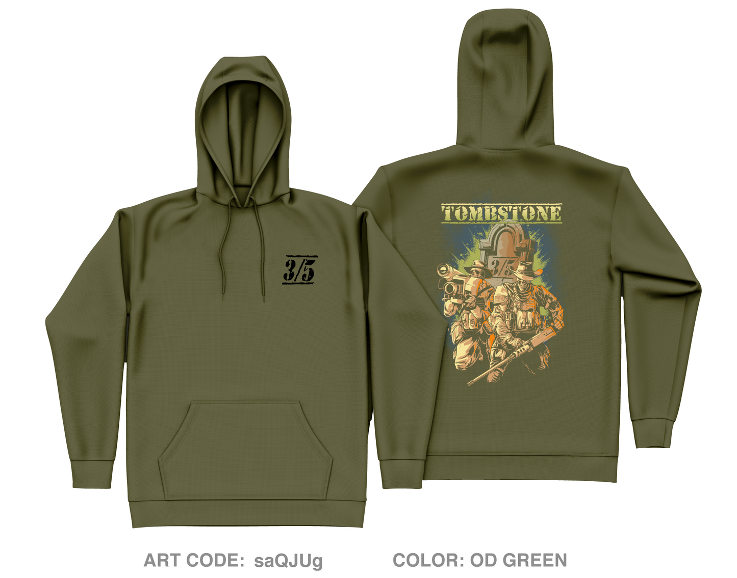 CAAT 1 Tombstone Core Men's Hooded Performance Sweatshirt - saQJUg