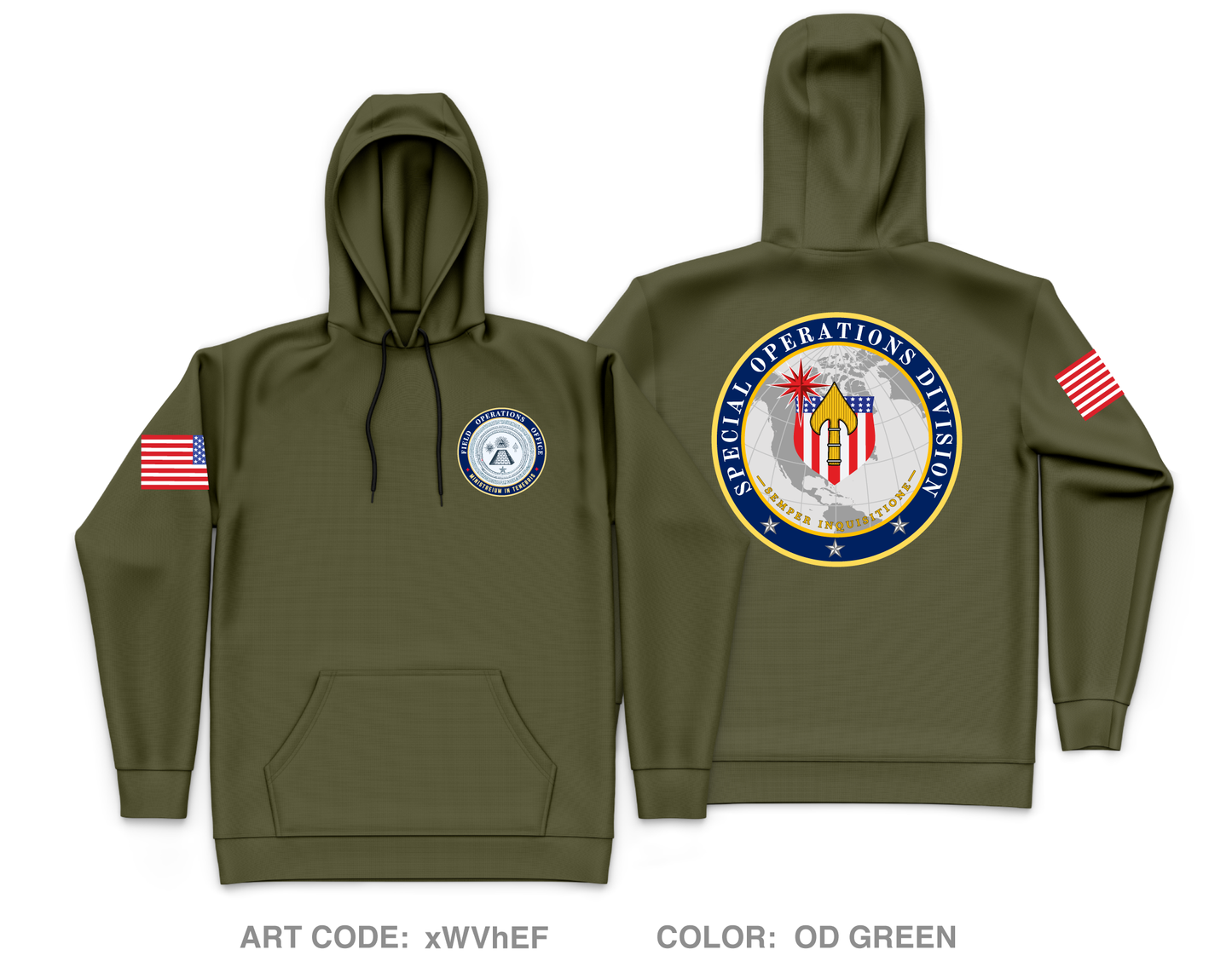 SOD Core Men's Hooded Performance Sweatshirt - xWVhEF
