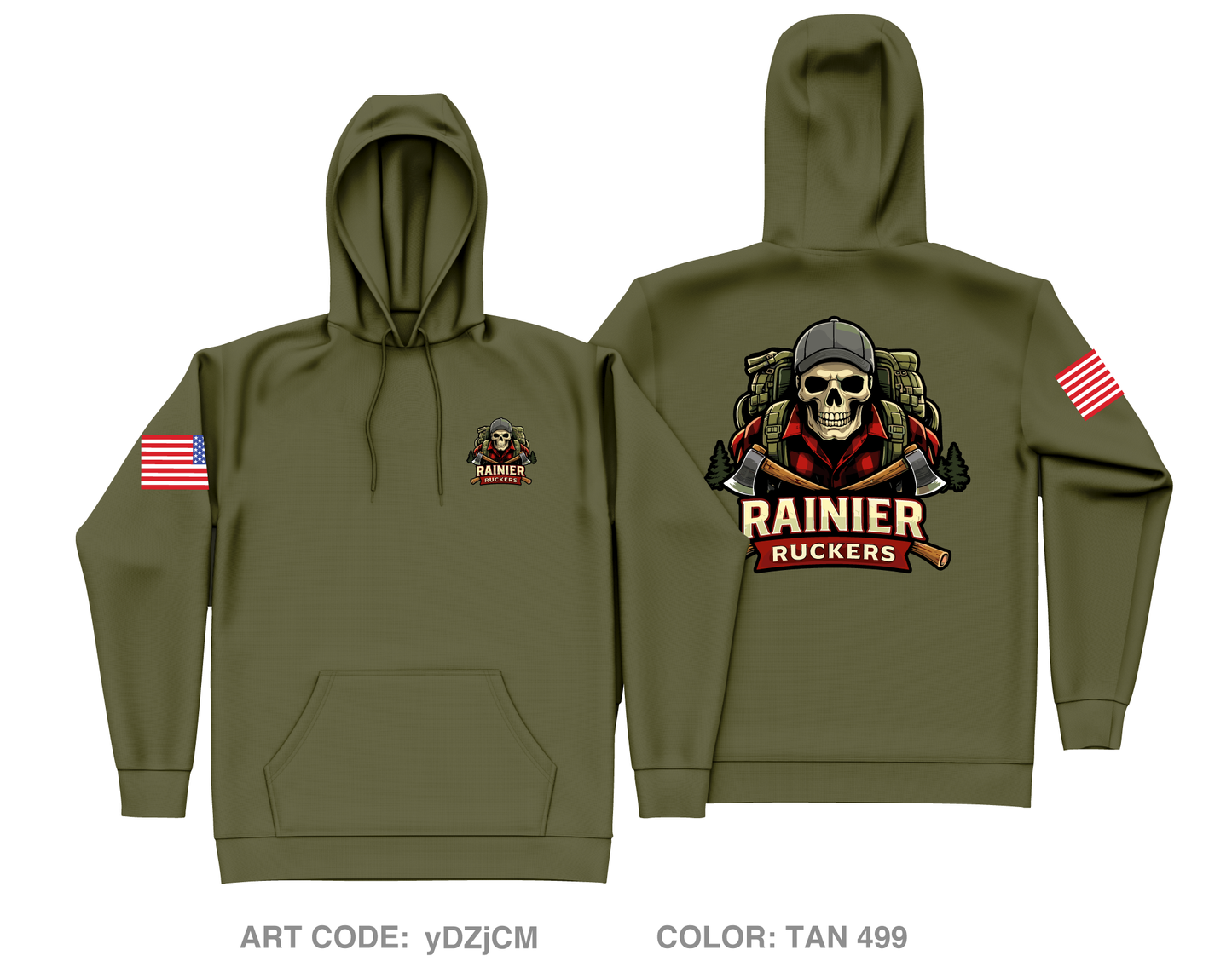 Rainier Ruckers Core Men's Hooded Performance Sweatshirt - yDZjCM