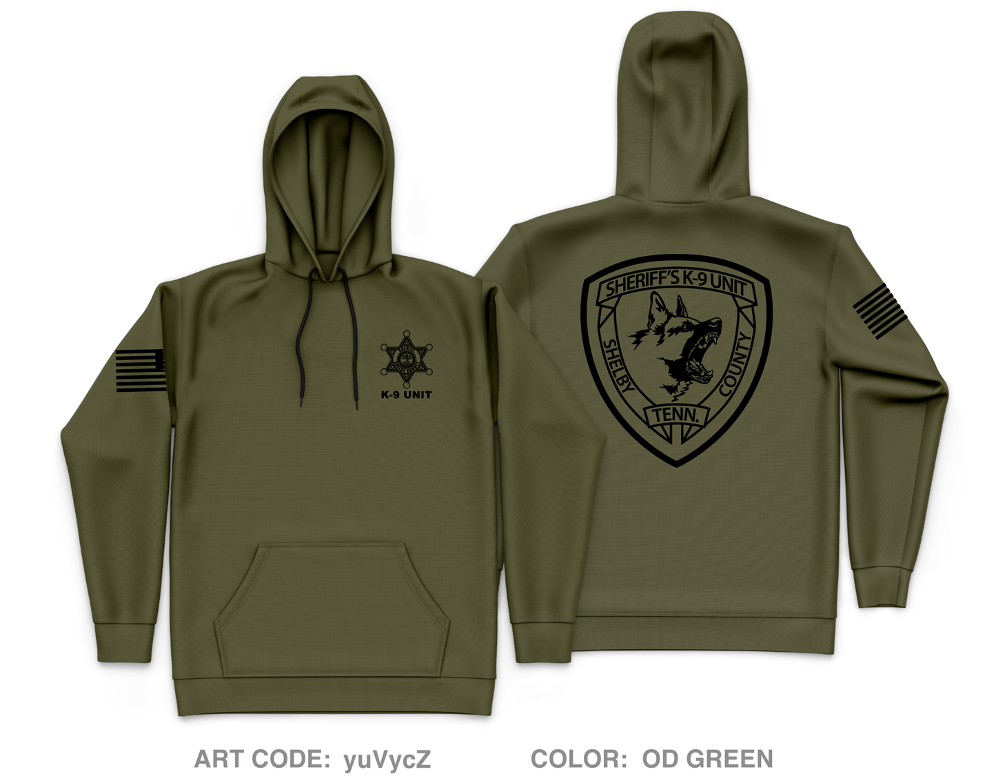 Shelby County Sheriff’s K-9 Unit Store 1 Core Men's Hooded Performance Sweatshirt - yuVycZ