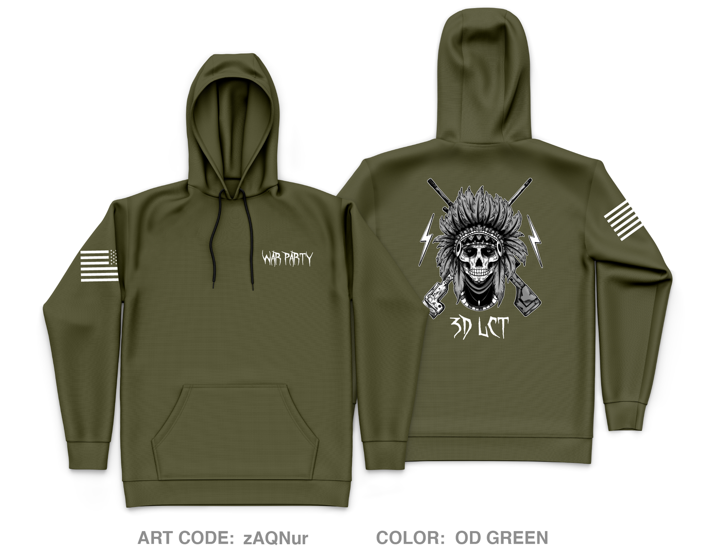 War party Core Men's Hooded Performance Sweatshirt - zAQNur