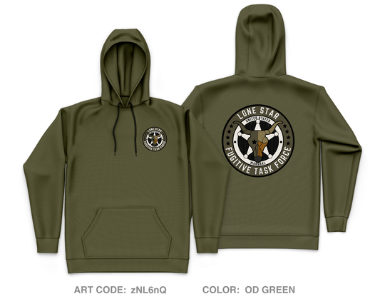 US Marshals Service Lone Star Fugitive Task Force Core Men's Hooded Performance Sweatshirt - zNL6nQ
