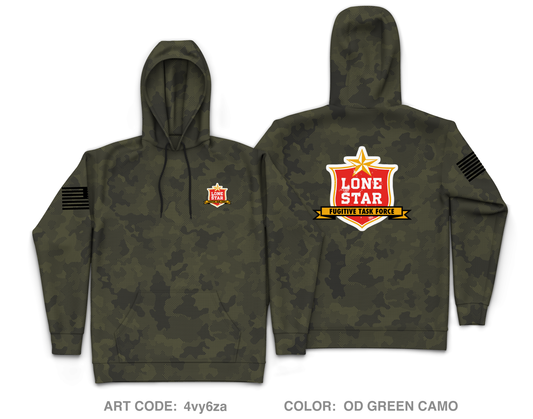 US Marshals Service Lone Star Fugitive Task Force Core Men's Hooded Performance Sweatshirt - 4vy6za