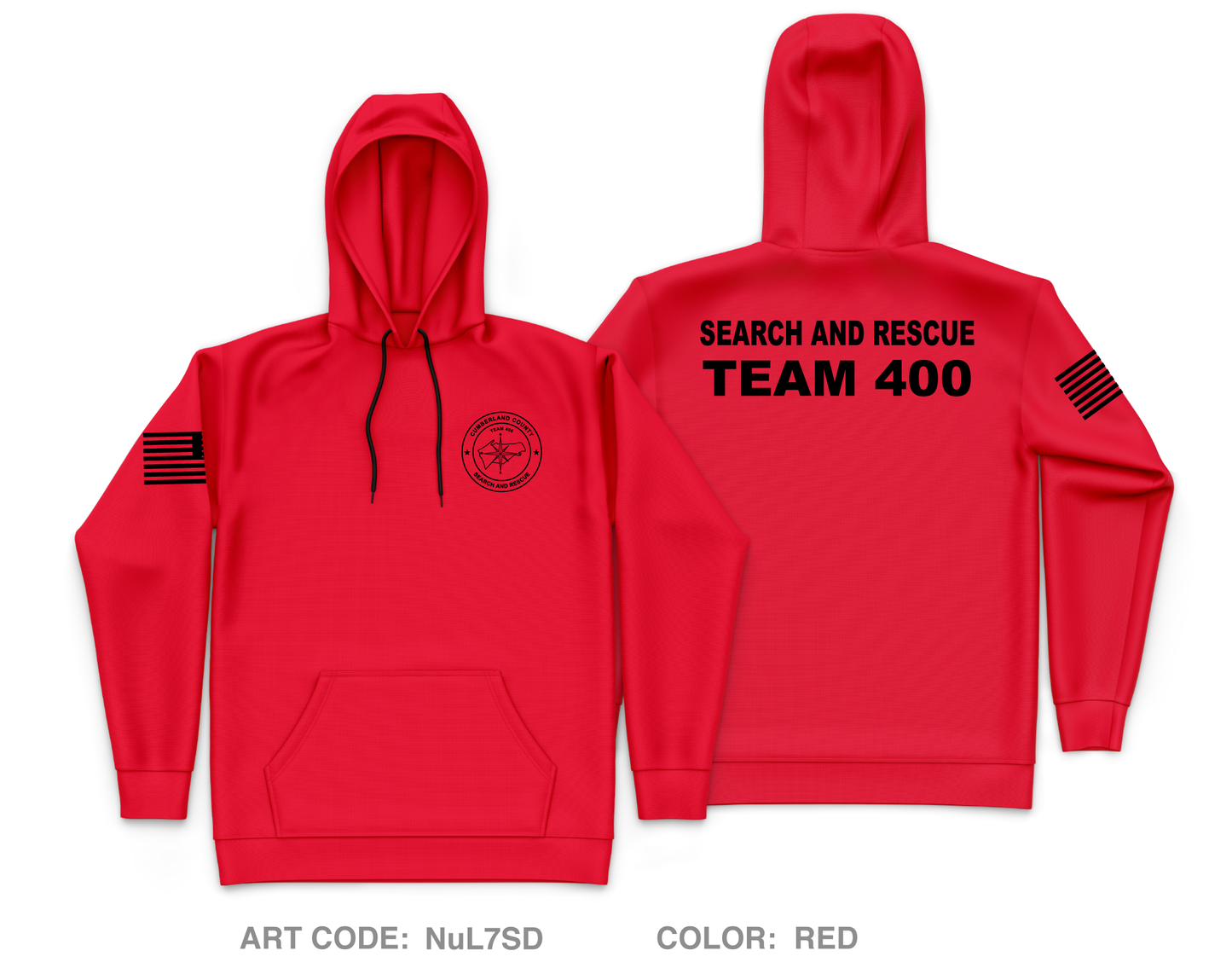 CUMBERLAND COUNTY SEARCH AND RESCUE Core Men's Hooded Performance Sweatshirt - NuL7SD