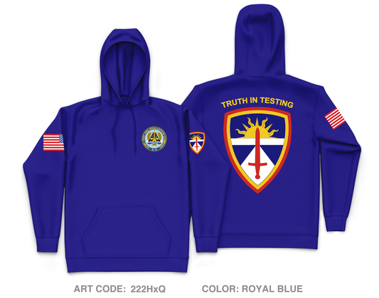 Army Test and Evaluation Command Core Men's Hooded Performance Sweatshirt - 222HxQ