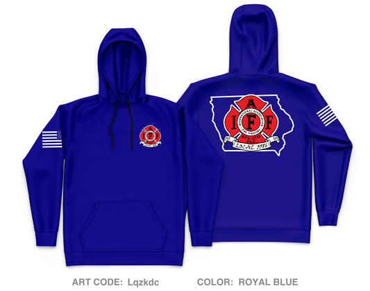 IAFF Local 3586 Core Men's Hooded Performance Sweatshirt - Lqzkdc