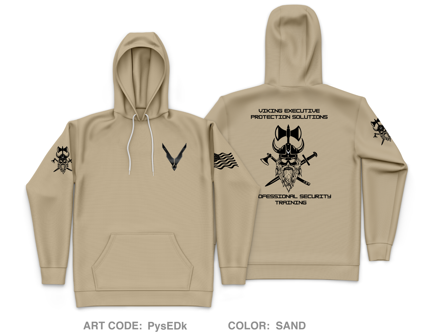 Viking Executive Protection Solutions Core Men's Hooded Performance Sweatshirt - PysEDk