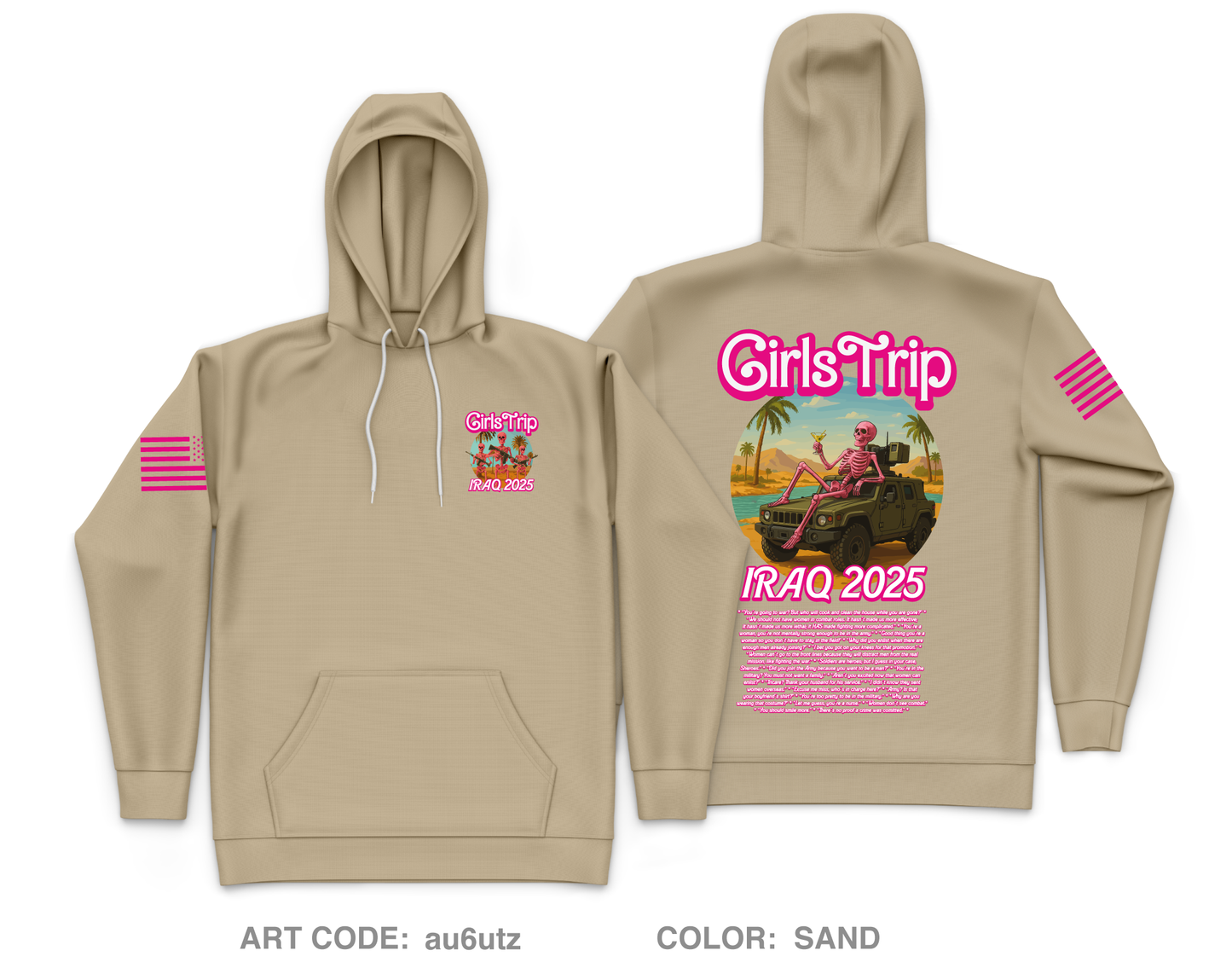 Iraq 2025 Girls Trip Core Men's Hooded Performance Sweatshirt - au6utz