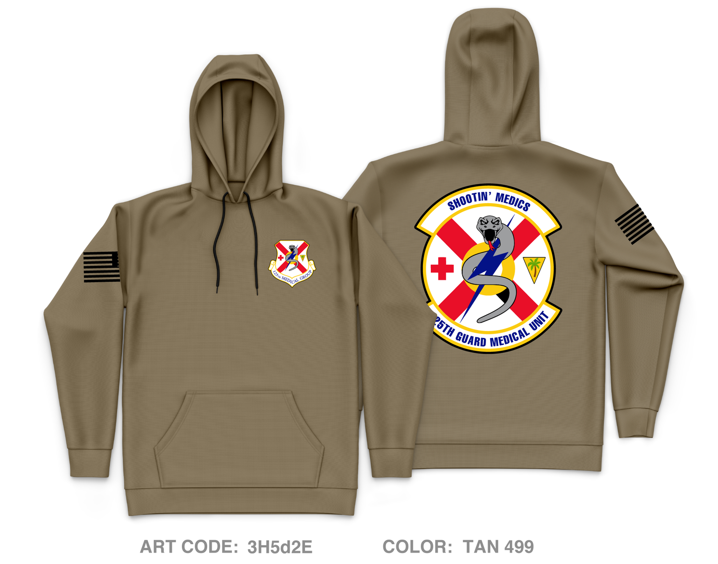 125 Medical Group Core Men's Hooded Performance Sweatshirt - 3H5d2E