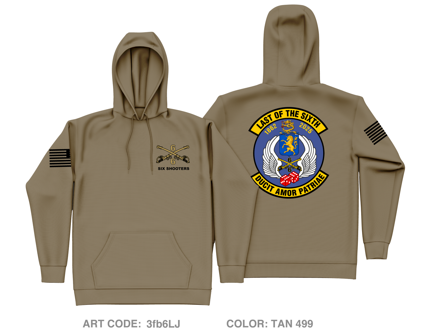 6-6 CAV Core Men's Hooded Performance Sweatshirt - 3fb6LJ