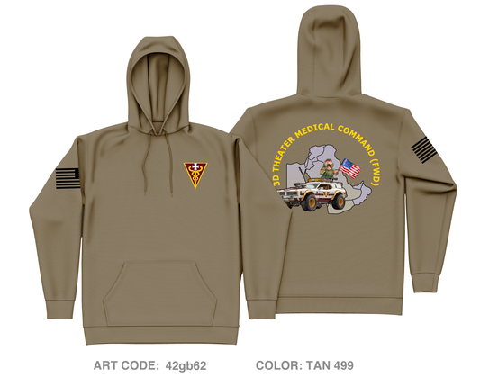 3D Theater Medical Command (FWD) Core Men's Hooded Performance Sweatshirt - 42gb62