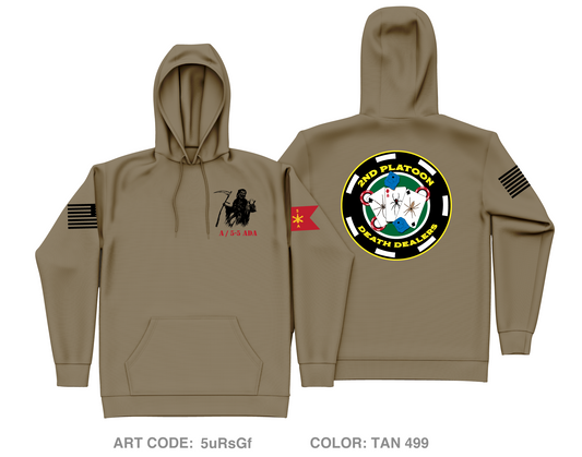 2nd Platoon Death Dealers A 5-5 Core Men's Hooded Performance Sweatshirt - 5uRsGf