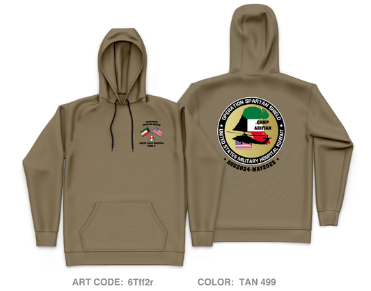 586th Field Hospital Core Men's Hooded Performance Sweatshirt - 6Tff2r