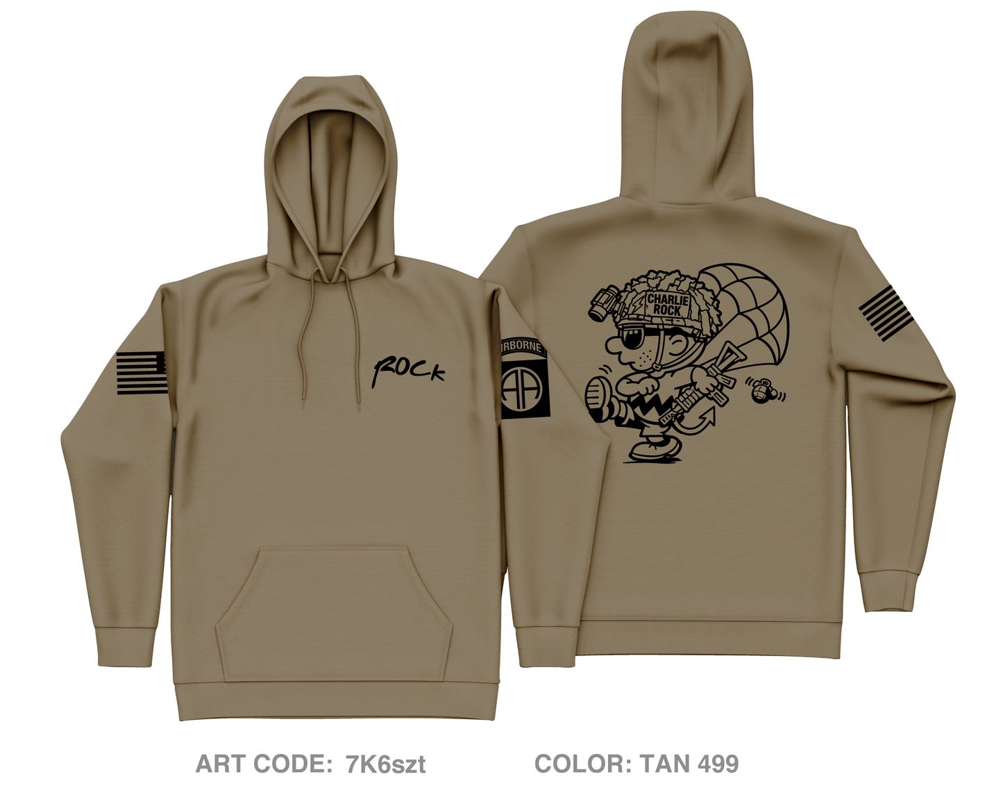 C Co 1-508 PIR, 3 BCT, 82nd ABD Fundraising Collection Core Men's Hooded Performance Sweatshirt - 7K6szt