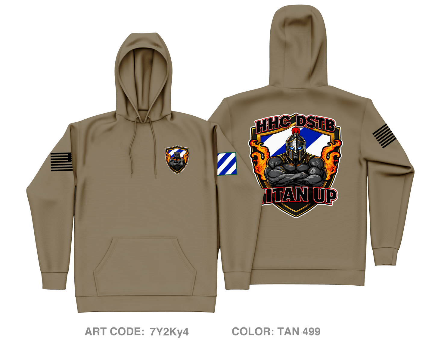 HHC, DSTB, 3DSB Core Men's Hooded Performance Sweatshirt - 7Y2Ky4